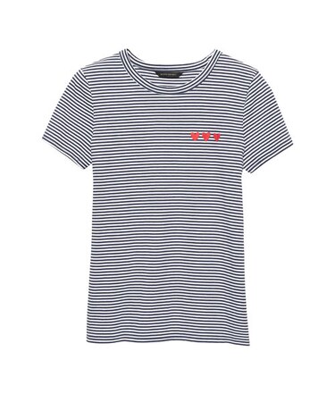 スーピマコットン ハートグラフィックtシャツ