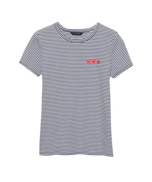 スーピマコットン ハートグラフィックtシャツ