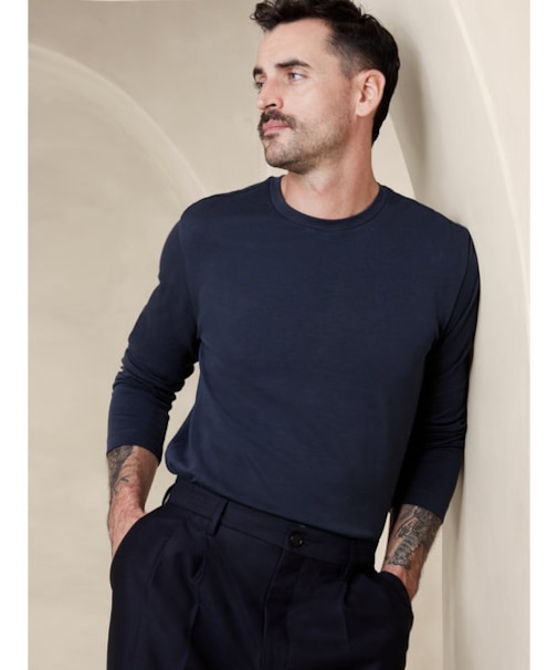 Luxury-Touch ロングスリーブ Tシャツ