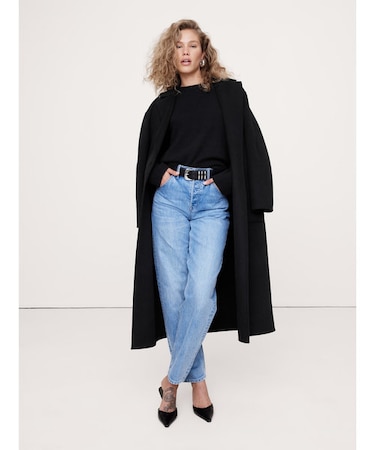 オーバーサイズ ミッドウェイト カシミヤ クルーネックセーター