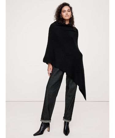 シグネチャー カシミヤ ニットポンチョ