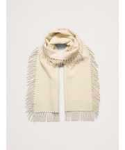 フリンジ ウールスカーフ