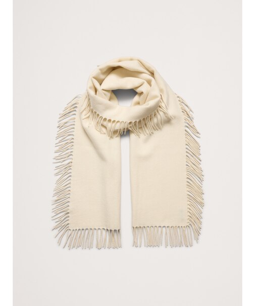 フリンジ ウールスカーフ