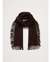 フリンジ ウールスカーフ