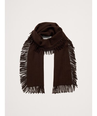 フリンジ ウールスカーフ