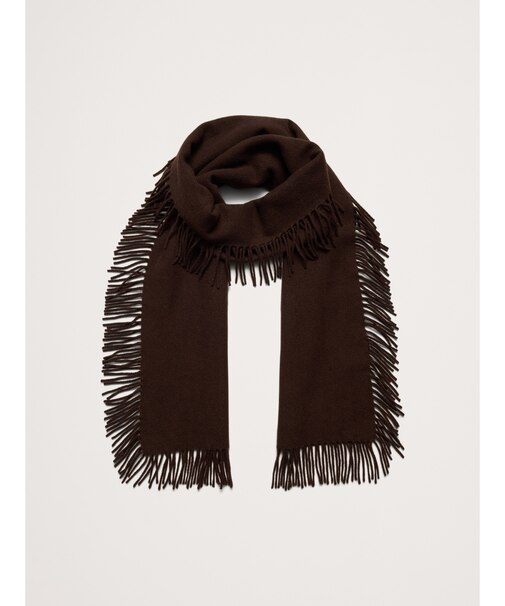 フリンジ ウールスカーフ