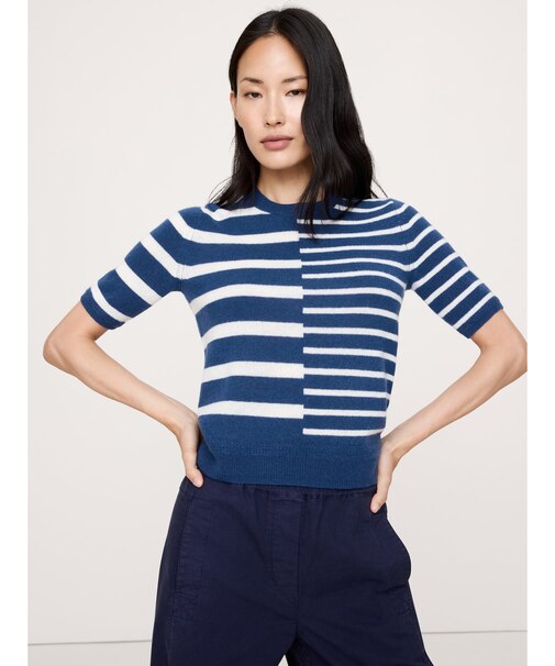 ライトウェイト カシミヤ ショートスリーブ セーター