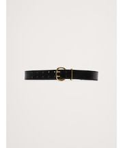 レザー ダブルパンチ ウエストベルト