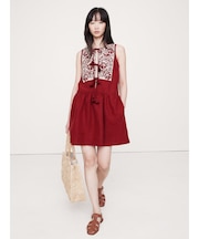 エンブロイダリー テンセル(TM)リネン ミニドレス