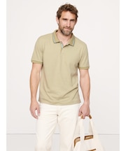 LUX TOUCH SS STRIPE POLO