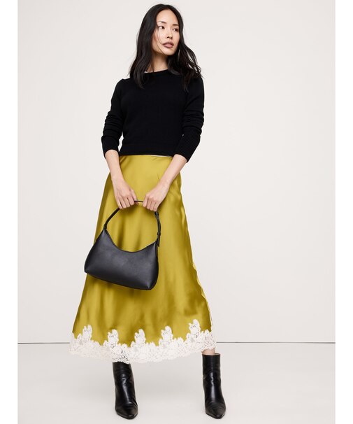 コットンシルク クルーネックセーター