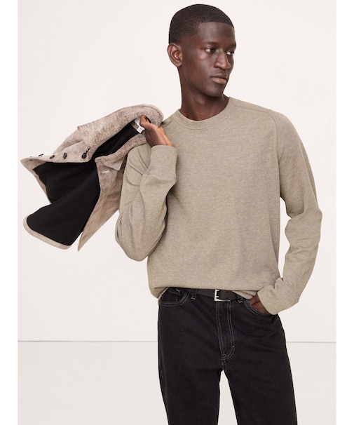 スラブ ダブルニット クルーネックTシャツ