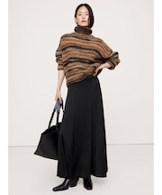 ストレッチ サテン マキシスカート