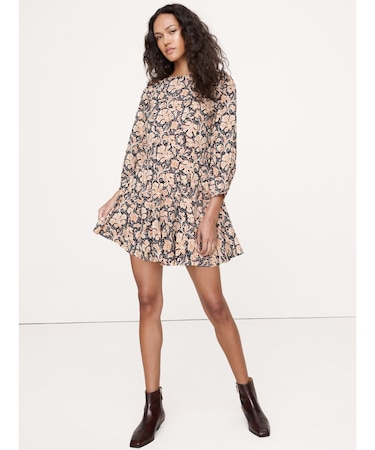 コットン ミニドレス (ベルトバッグ付き)