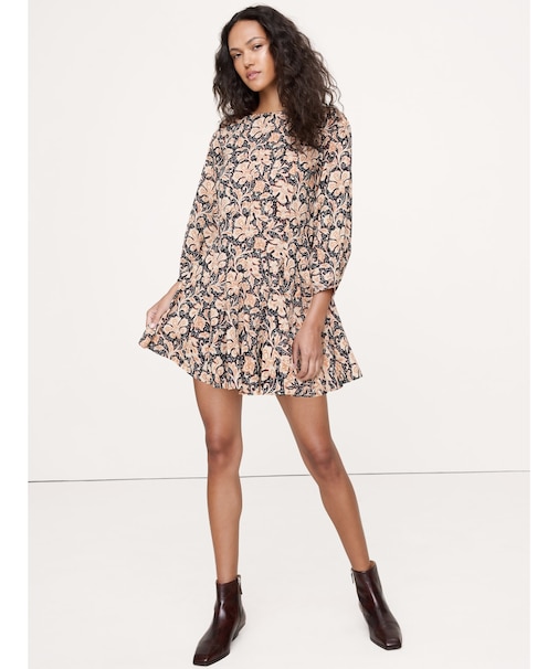 コットン ミニドレス (ベルトバッグ付き)