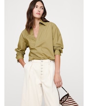 オーバーサイズ ロングスリーブ ポップオーバーチュニック