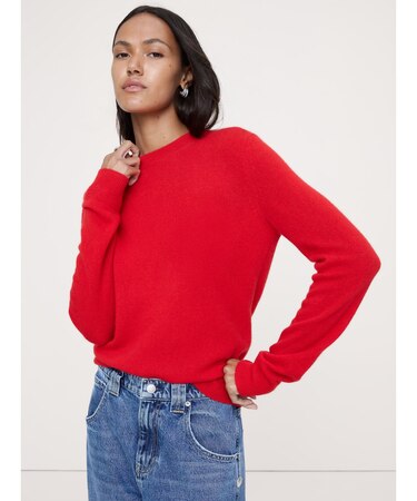 ライトウェイト カシミヤ クルーネックセーター