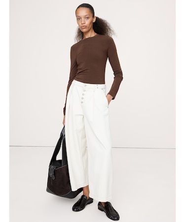 リュクス ウールブレンド クルーネックTシャツ