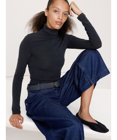 リュクス ウールブレンド タートルネックTシャツ