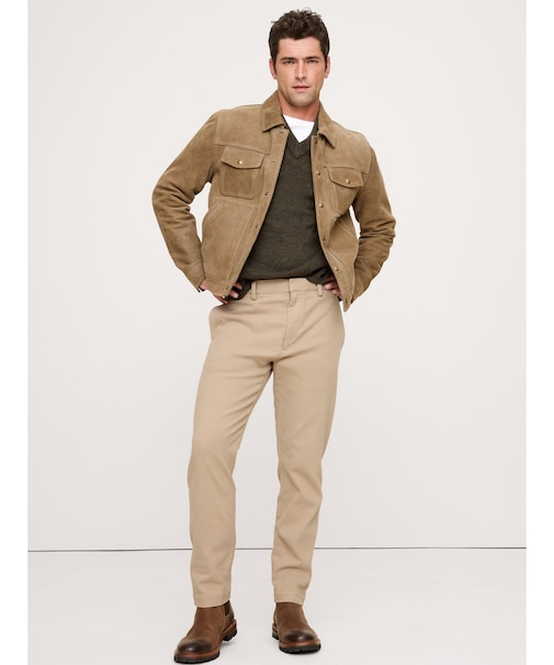 ◆スリム ブラッシュド トラベラー チノパンツ