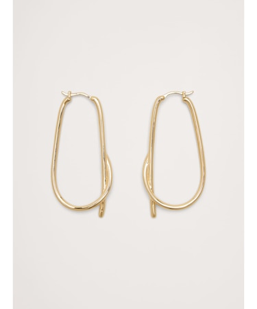 ラージノット フープピアス