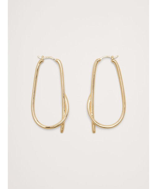 ラージノット フープピアス