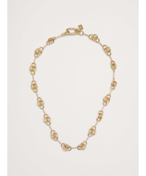 ダブルリングチェーンネックレス