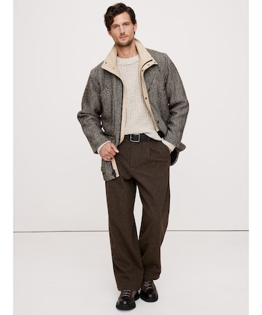 ◆ヘリンボーン ツイード パーカ