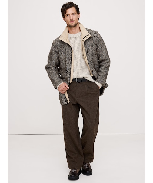 ◆ヘリンボーン ツイード パーカ