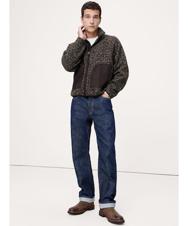 ◆ブークレ フリース ジップアップ スウェットシャツ