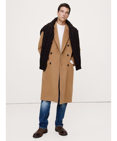 ダブルブレスト トップコート