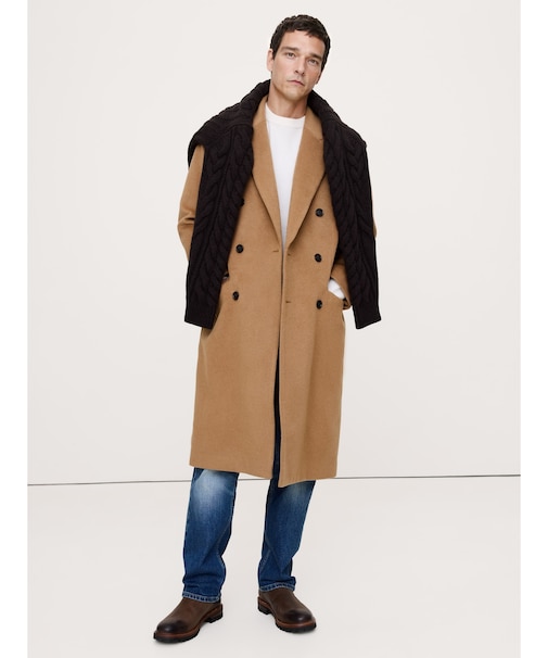 ダブルブレスト トップコート