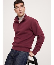 ダブルニット モックネック スウェットシャツ