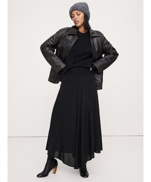 ドレープ ジョーゼット マキシスカート