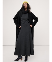 メリノ コットン ミディ ニットスカート