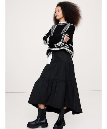 ティアード ミディスカート