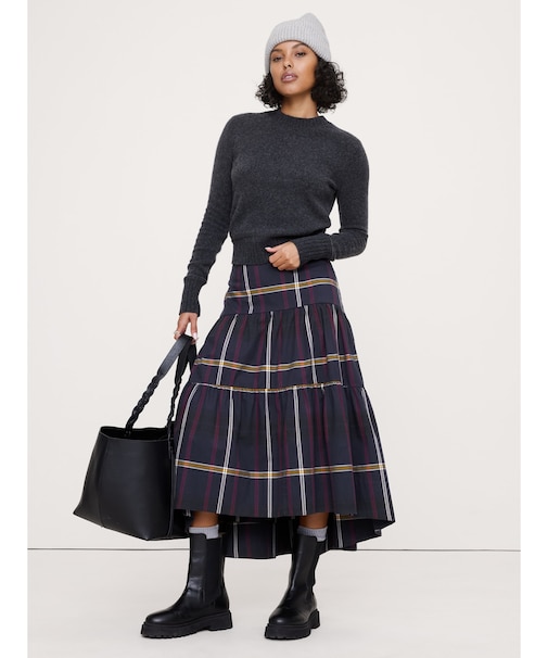 ティアード ミディスカート