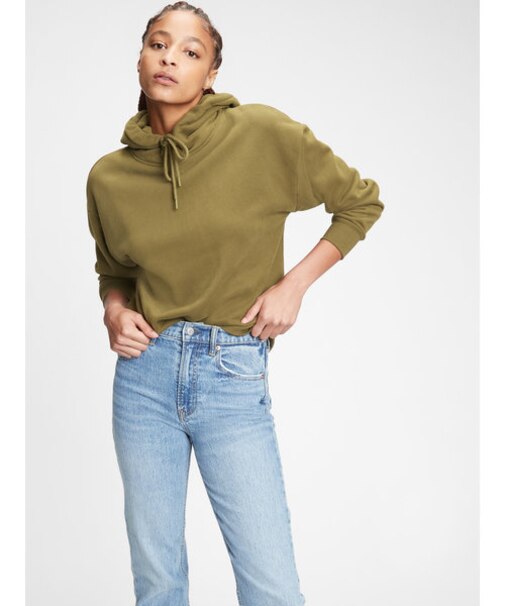 オーバーサイズ クロップドパーカー