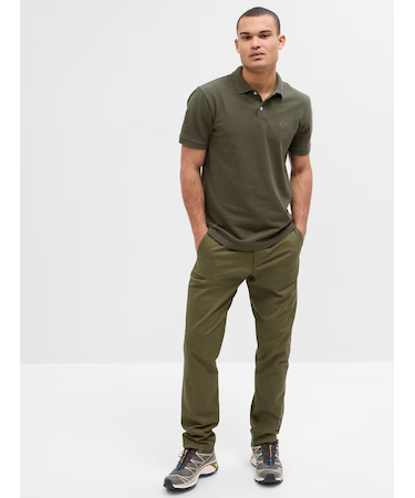 Gapflex エッセンシャル カーキ スリムフィット チノパンツ