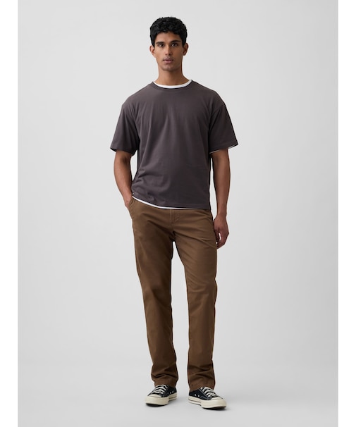 Gapflex エッセンシャル カーキ ストレートフィットパンツ