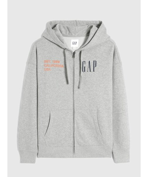 カーボナイズド フレンチテリー オーバーサイズ Gapロゴ フルジップ パーカー