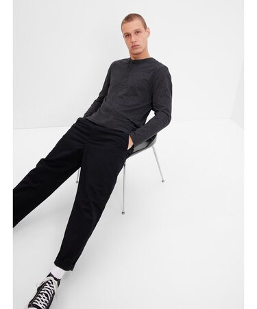 ソフトヘンリーネックTシャツ