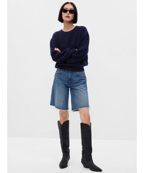 シェーカーステッチ クルーネックセーター