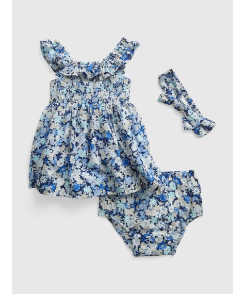 スモックフローラル ワンピースセット (ベビー)