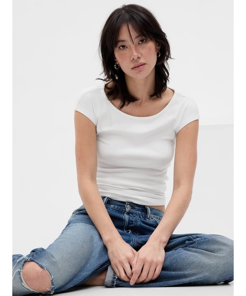 モダン キャップスリーブtシャツ｜ギャップの通販｜&mall