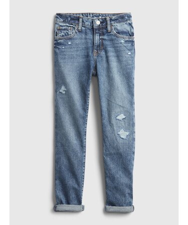 ウォッシュウェル ダメージ ガールフレンドデニム (キッズ)