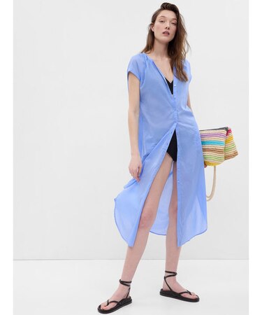 ボイル ドルマンシャツワンピース