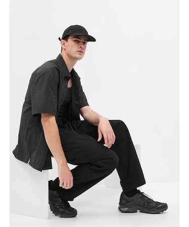 ナイロン リラックスフィットシャツ