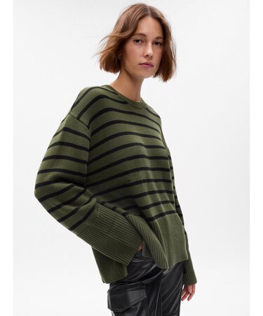 24/7 スプリットヘム クルーネック セーター