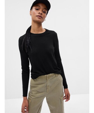 メリノウール クルーネックセーター